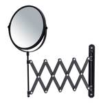 Uittrekbare make up spiegel 3-voudige vergroting - zwart - Zwart