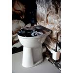 Premium WC-Sitz Peony Edelstahl / Polyester PVC - Mehrfarbig