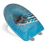 Wc-bril Caretta roestvrij staal/duroplast - blauw