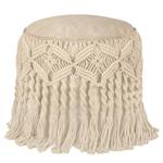 Pouf DotCom Fiesta Beige - Textile - Hauteur : 40 cm