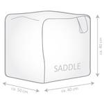 Pouf Indiana Saddle Lederimitat - Anthrazit