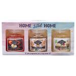 Geurkaarsen Home Sweet Home (set van 3) sojawas mix - meerdere kleuren