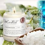 Geurkaars Crystal Waters & Sea Salt geraffineerd paraffine - wit - 640 g