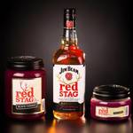 Geurkaars Jim Beam Red Stag geraffineerd paraffine - lila - 570 g