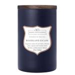 Bougie parfumée Woodland Escape Mélange de cire de soja - Bleu - 566 g - Diamètre : 10 cm