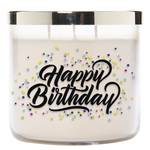 Bougie parfumée Happy Birthday Mélange de cire de soja - Blanc - 411 g