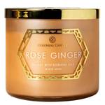 Bougie parfumée Rose Ginger Mélange de cire de soja - Jaune - 411 g