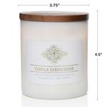 Bougie parfumée Vanilla Sandalwood Mélange de cire de soja - Blanc - 453 g