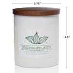Bougie parfumée Soothing Eucalyptus Mélange de cire de soja - Blanc - 453 g