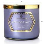 Bougie parfumée Lavender Mint Mélange de cire de soja - Violet - 411 g