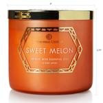 Duftkerze Sweet Melon Soja Wachs Mischung - Orange - 411g