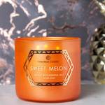 Bougie parfumée Sweet Melon Mélange de cire de soja - Orange - 411 g