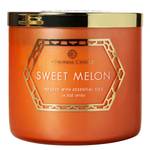 Bougie parfumée Sweet Melon Mélange de cire de soja - Orange - 411 g