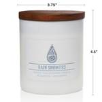 Bougie parfumée Rain Showers Mélange de cire de soja - Blanc - 453 g