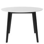 Table Brise I Partiellement en pin massif - Blanc / Noir