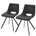 Chaises capitonnées Benol (lot de 2) Anthracite