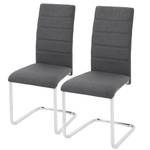 Chaises cantilever Aleksa (lot de 2) Anthracite