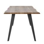 Table Bram Imitation planches de chêne / Noir - 180 x 90 cm