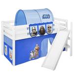 Hochbett Jelle Star Wars II mit schräger Rutsche und Vorhang - Blau - 90 x 200cm