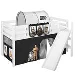 Lit mezzanine Jelle Star Wars II Avec toboggan et rideaux - Noir - 90 x 200cm