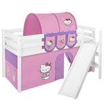 Lit mezzanine Jelle Hello Kitty II Avec toboggan et rideaux - Lilas - 90 x 190cm