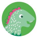 Vlies-fotobehang Little Dino Tyranno vlies - groen