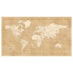 Papier peint intissé Vintage World Map Intissé - Beige