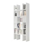 Bibliothèque Emporior XIII Blanc crème - Blanc brillant - Largeur : 100 cm