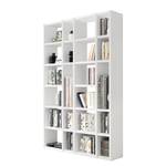 Boekenkast Emporior XIV crèmewit - Hoogglans wit - Breedte: 145 cm