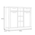 Highboard Moro I Eiche Artisan Dekor / Grau