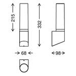 Wandleuchte Bristol Polycarbonat / Eisen - 1-flammig - Weiß