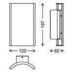 Applique murale Genf Polycarbonate / Fer - 2 ampoules - Blanc