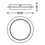 Applique murale Lyon I Polycarbonate / Fer - 1 ampoule - Argenté