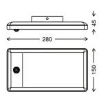 Wandleuchte Nizza VI Polycarbonat / Eisen - 1-flammig - Silber