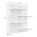 Open wandkast Elite hoogglans wit - Hoogglans wit - Breedte: 52 cm