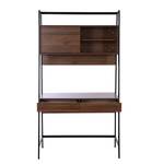 Bureau-kast combinatie Nova Walnoothouten look/zwart