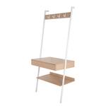 Bureau-garderobe-combinatie North eikenhouten look/mat wit