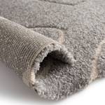 Laagpolig vloerkleed Cozy kunstvezels - Grijs / Wit