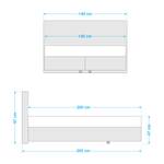 Boxspring Neil Antraciet - 140 x 200cm - H3 medium