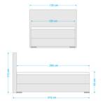 Lit boxspring Austin Argenté - 120 x 200cm - D2 souple