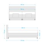 Boxspring Celina Crème - 160 x 200cm - H2 zacht