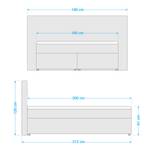 Lit boxspring Heiko Bleu foncé - 160 x 200cm - D2 souple