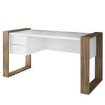 Bureau Bellac wit/walnotenhouten look - Wit/Walnoothouten look