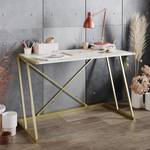 Bureau Alea witte marmeren look/goudkleurig