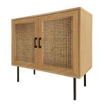 Kommode Kallista II Rattan / Echtholzfurnier - Beige / Paulownia