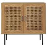 Kast Kallista II rotan/fineerlaag van echt hout - beige/paulowniahout