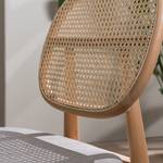 Esszimmerstuhl Coy (2er-Set) Rattan & Webstoff / Buche massiv - Cappuccino