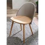 Chaises Doon (lot de 2) Matière plastique / Hêtre massif - Taupe / Hêtre