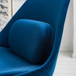 Fauteuil Evie II fluweel/metaal - donkerblauw/zwart