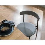 Chaises Strator (lot de 2) Tissu / Métal - Gris / Noir - Gris